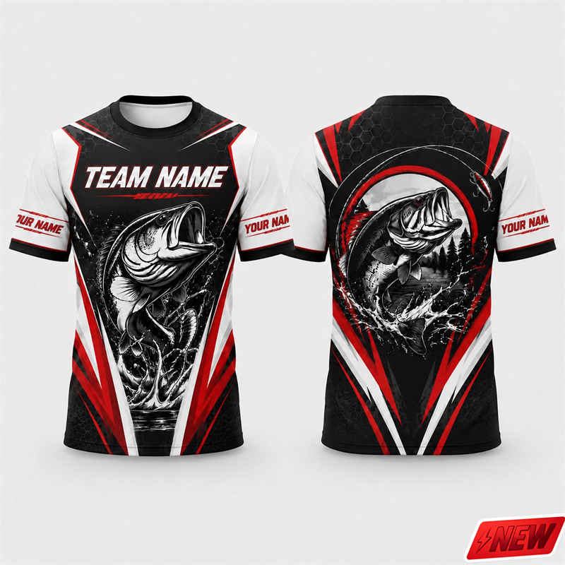 Outdoor Sport Name - Custom Name Team Fishing Jersey Men