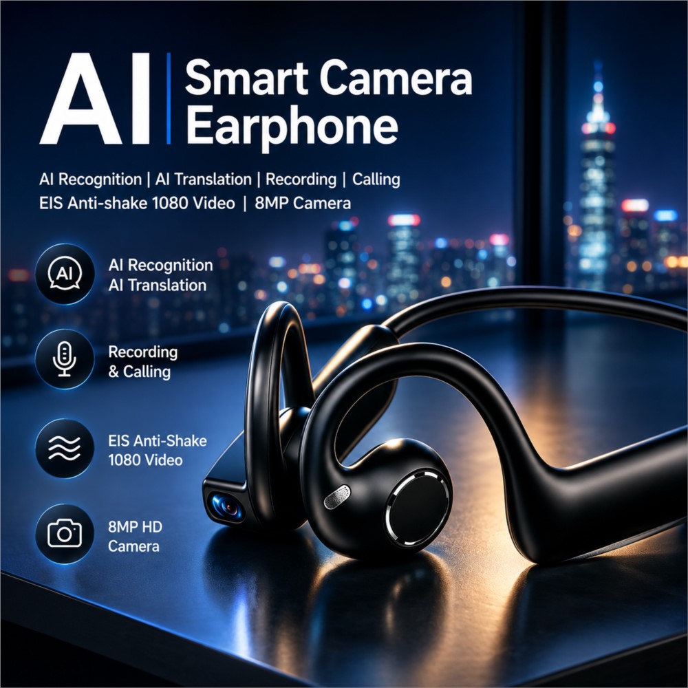 AI Smart Earphones 800W Smart  - Outdoor Sport Camera review and price