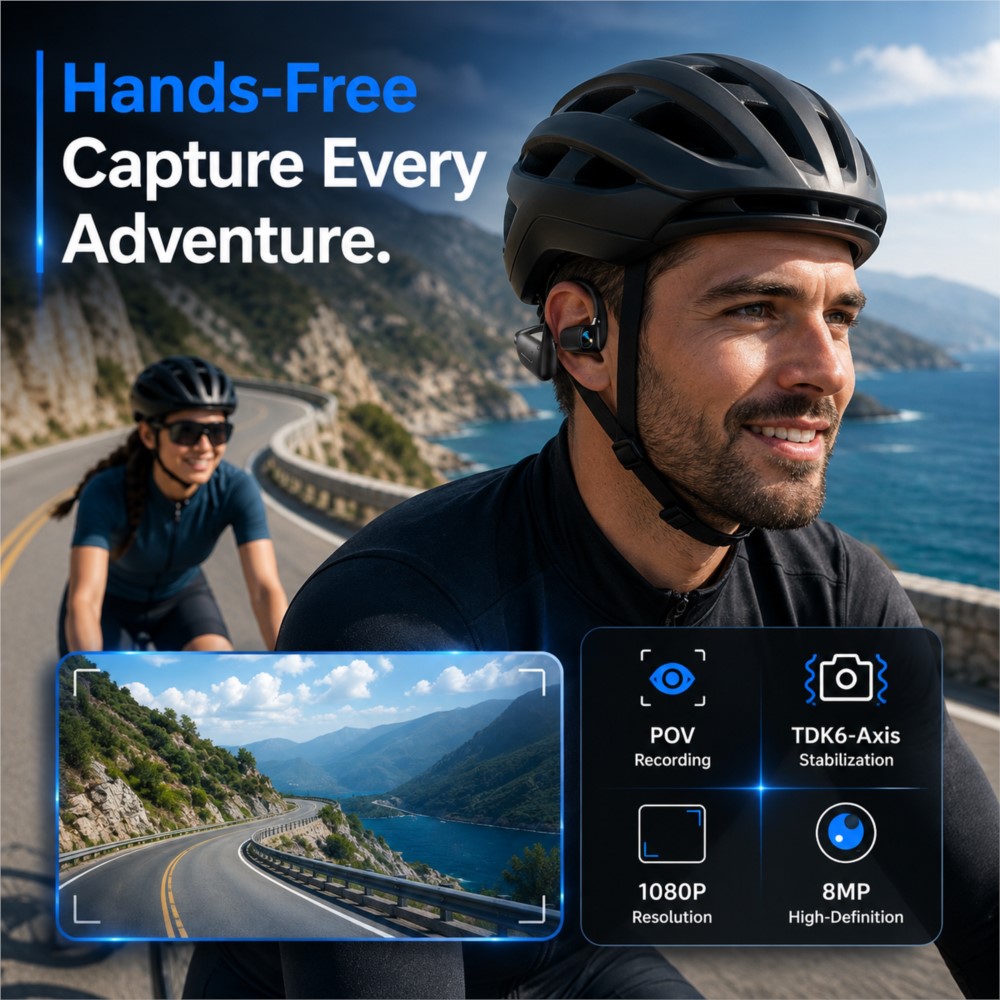 AI Smart Earphones 800W Smart  - Outdoor Sport Camera review and price