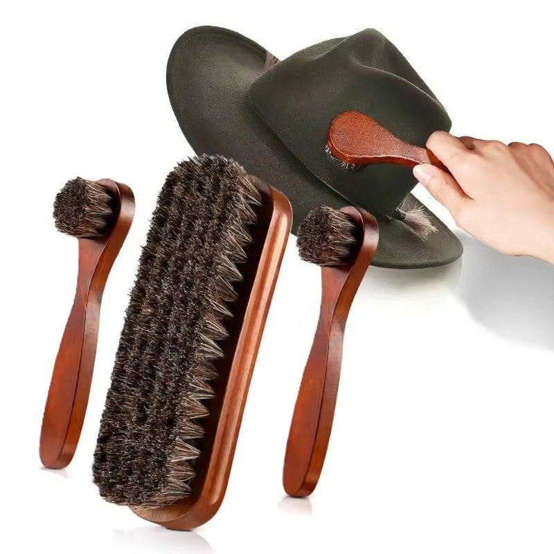 Horsehair Shoe Brush Set Leath - Brushing Boot Horse review and price